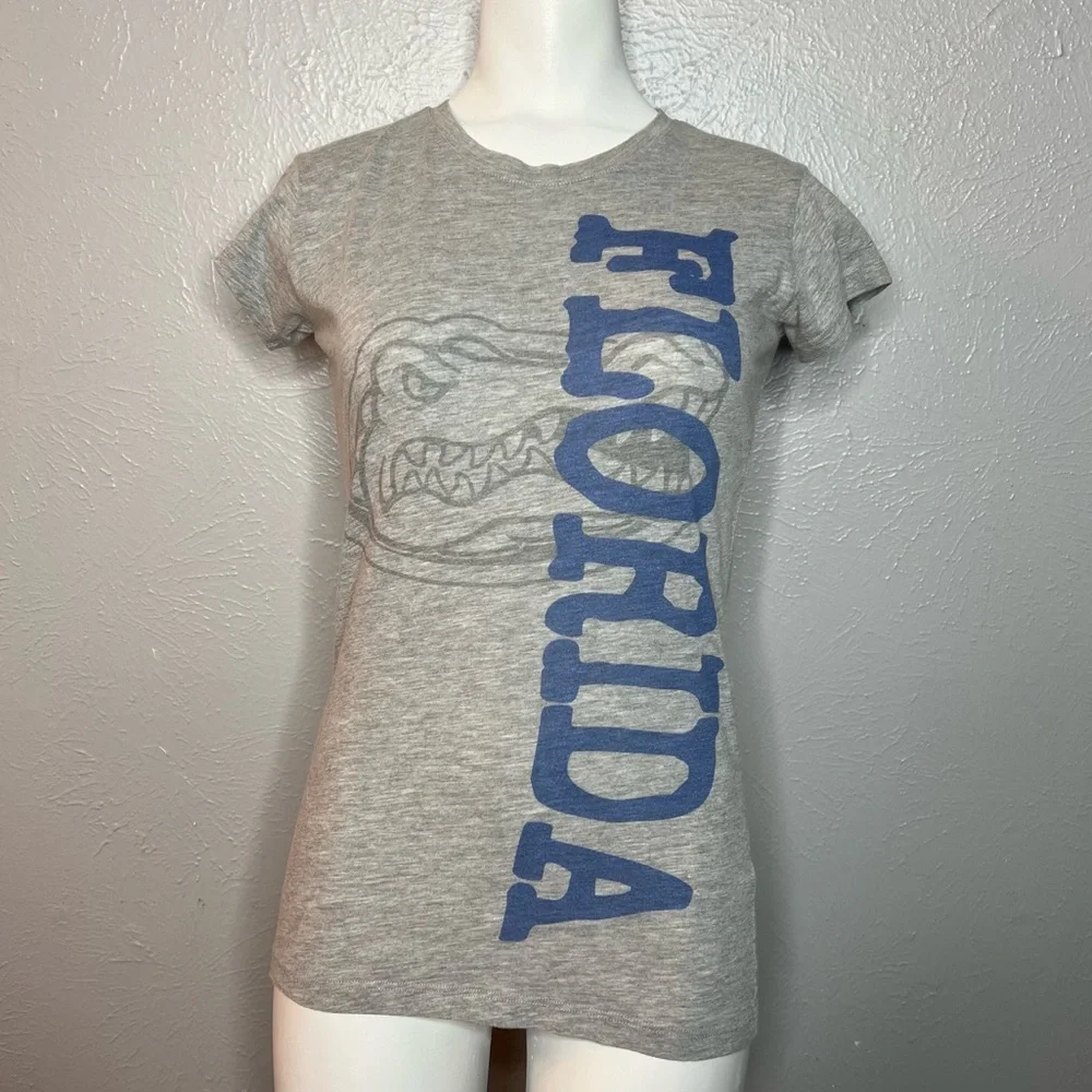 Next Level Apparel Gray Florida Gators Fitted Tee. Size Medium - Picture 2 of 4